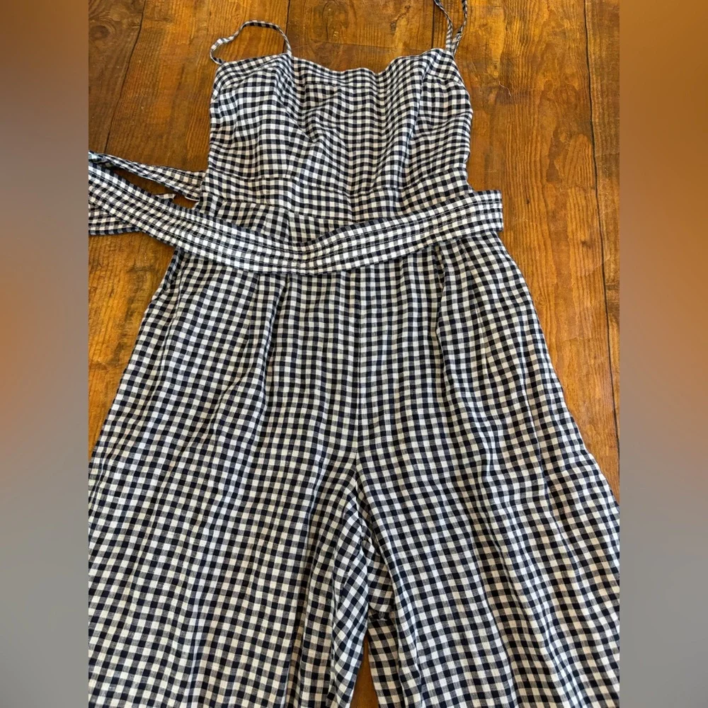 J. Crew Gingham Linen Jumpsuit - Picture 5 of 7